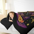thumbnail image 4 of jejeloiu Witch Hats Full Size Comforter Sets,Amuck Halloween Day Bedding Comforter Set,Purple Orange Black Bedding Sets For Girls,Ultra Soft Home Decor Reversible,3 Pieces, 4 of 8
