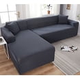 thumbnail image 1 of XINQIHANG Super Stretch Sectional Couch Covers, L-Shaped Sofa Covers Softness Furniture Slipcovers Non Slip Pets Dogs Furniture Protector (Color : E, Size : 2 Seater(57in-72in)), 1 of 6