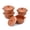Cinnamon Orange-10 oz, variant on Scallop Ceramic Mini Cocotte Set Of 4 (assorted Colors)