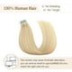 thumbnail image 2 of Extensiones de cabello humano AGMITY con cinta adhesiva, 50 g, rubio ceniza, 2 of 5