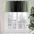 thumbnail image 5 of Ombre Abstract Valances for Windows, 60 x 18in, Gradient Light Green and Black Rod Pocket Kitchen Valance Curtain Light Filtering Window Treatments for Living Room Bedroom, 1 Panel, 5 of 7