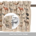 thumbnail image 6 of Farmhouse Animals Valance Curtain for Windows Retro Cow Cock Sheep Pig Linen Texture Rod Pocket Curtain Valances Short Window Treatments Panels for Kitchen Bathroom Laundry Room Basement 42 x 12 Inch, 6 of 9