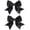 Black, variant on 3-inch Sequined Bow Hair Clips For Girls, , and Young Women Birthday Party Wedding Christmas Occasions Accessories Set of 2 (Black)