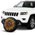 thumbnail image 2 of KAKALAD Cool cheetah leopard print sunflower Spare Tire Cover Universal Vehicle Accessories Buckle Car Tools 16”in, 2 of 6
