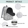 thumbnail image 5 of Paisley Pattern Canvas School Backpack, Artistic Floral Vintage Boho Daypack with Mandala Inspired Design, 5 of 5