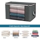 thumbnail image 3 of 4 Piezas Bolsas De Almacenamiento De 90 L, Caja De Almacenamiento De Ropa Grande, Caja De Almacenamiento Plegable con Tapa, Grande para Ropa, Edredones, Ropa De Cama, Gris, 3 of 5