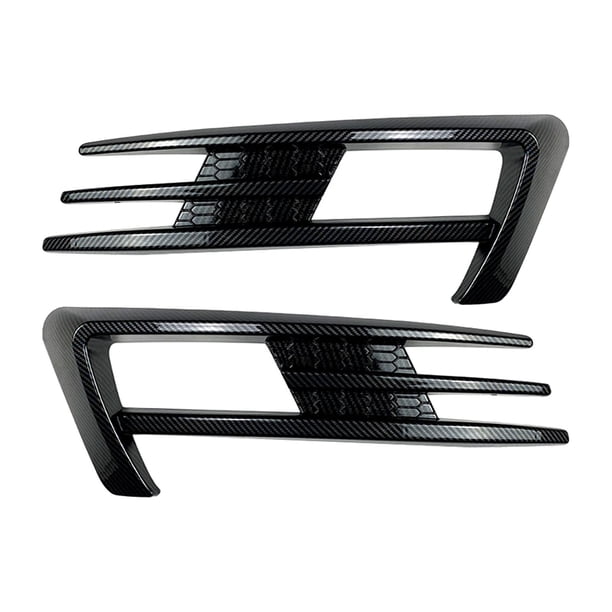 2 piezas de cubierta de lámpara de luz antiniebla para 2013-2016 fibra de carbono Patrón de fibra de carbono kusrkot Cubierta embellecedora de faros antiniebla