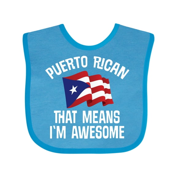 Inktastic Puerto Rican Awesome Boys or Girls Baby Bib