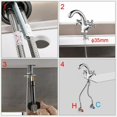 thumbnail image 5 of Grifo Lavabo Retro, Monomando Baño Vintage, Cromo, Negro, 5 of 5