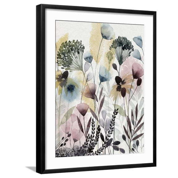 Art.com Watercolor Wildflower II Art Print by Grace Popp, Black Frame Wall Art, 23" x 29"