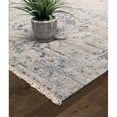 thumbnail image 3 of Pasargad Home Transitional 95" x 118" Hand-Knotted Wool Area Rug in Silver/Blue, 3 of 4