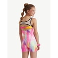 thumbnail image 2 of Justice Twist Back Gymnastics Biketard for Girls with Scrunchie, Sizes XS-XL, 2 of 4