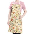 thumbnail image 5 of Pioneer Flower Floral Print Pattern Apron for Women and Men, Cotton Linen Waterproof with Pockets, Adjustable, 33x27 Inch for Kitchen, Gardening, BBQ, Salon, 5 of 6