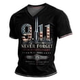 thumbnail image 2 of 9/11 25th Anniversary Shirt Never Forget 911 Shirts for Men Memorial Anniversary Patriotic Tops Black XL, 2 of 5