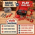 thumbnail image 3 of JoyStone 69 PCS Kids Tool Set with Portable Toolbox, Toy Power Drill, Hard Hat & Vest, Pretend Play Construction Toys for Boys and Girls, 3 of 11
