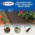 thumbnail image 3 of Suncast Outdoor Decorative Rain Gutter Downspout Splash Block, Java (4 Pack), 3 of 7