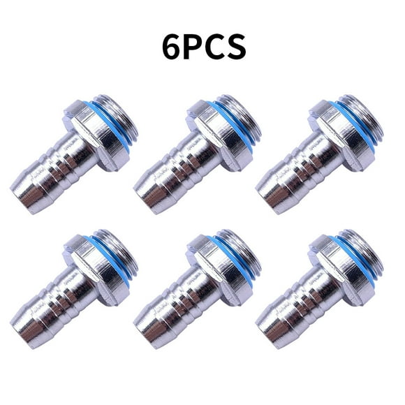 fashionhome 6pcs G 1/4 Thread Two-Touch Connector Water Cooling Tube Connector Computer Water Cooler Accessory, 9mm