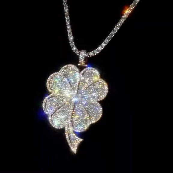 2.5Ct Round Cut Natural MOISSANITE Men's Pendant 14k White Gold Plated