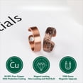 thumbnail image 3 of Wollet Floral Copper Magnetic Rings for Women, Adjustable Cuff Rings, Set of 2, 3 of 4