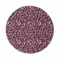 thumbnail image 1 of Autumn Mouse Pad for Computers, Illustration of Dotted Lines Abstract Vinous Leaves Composition Print, Round Non-Slip Thick Rubber Modern Mousepad, 8" Round, Eggplant Grey Pink White, by Ambesonne, 1 of 2