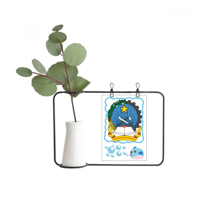 Luanda Angola National Emblème Transparent Verre Suspendu Vases Décoration Bouteille