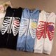 thumbnail image 5 of Chaqueta con capucha y cremallera estilo cárdigan Y2K Harajuku con estampado de calaveras de diamantes de imitación para mujer de Europa y América 2021, 5 of 5