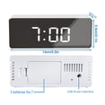 thumbnail image 4 of Reloj Despertador Digital LED Sweethay Temperatura Espejo de Maquillaje Rectángulo HA3237-01B, 4 of 6