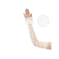 thumbnail image 3 of INSPIRE CHIC Women's Long Polka Point Bowknot Lace Pleated Gloves Fashion Fingerness Arm Sleeves for Female Vintage Opera Dance Party White1, 3 of 6