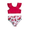 thumbnail image 1 of MIASHUI Girls Swimsuit Ruffles Watermelon Printed Two Pieces Bikini Set Swimwear Bathing Suits,Red,3-4 Years, 1 of 6