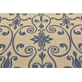 thumbnail image 5 of Unique Loom Botanical Collection Traditional Border Transitional Indoor and Outdoor Flatweave Area Rug, 5 Feet 3 Inch x 8 Feet, Blue/Beige, 5 of 5
