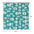 thumbnail image 5 of Turquoise Daisy Flower Pattern Shower Curtain 72"x72" ,Bathroom Decorative Shower Curtains Set with 12 Hooks,Modern Waterproof Washable Shower Curtain, 5 of 6