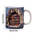 thumbnail image 3 of Taza De Estantería 3D Taza de café con estantería, diseño de habitación creativa, regalo para lectores/amantes (A), 3 of 5