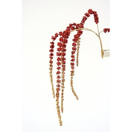 Distinctive Designs Artificial Glittered Amaranthus Spray (Set of 12)