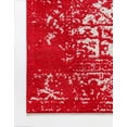 thumbnail image 5 of 4' x 6' Red and Ivory Traditional Medallion Rectangular Area Throw Rug, 5 of 7