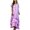 Purple, variant on Pejock Women's 2023 Summer Dress Bohemian Wave Point Short Sleeve Long Dress Maxi Dresses Beach Sundress Dress Dark Blue 3XL (US Size:14)