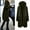 Army Green, variant on Green Solid Color Jackets, Polyester Women's Plus Size Jackets, Warm Zipper Long Open Sweatshirt Outwear Jacket Hoodies Coat Women Tops Women's Coat, 5XL