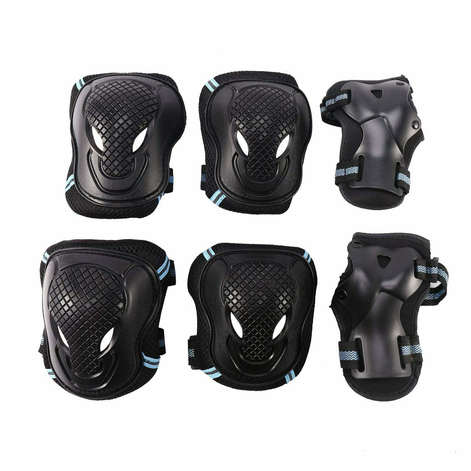 Details about   6x Elbow Wrist Knee Pads Sport Safety Protective Gear Guard for Kids Adult Skate 