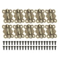 thumbnail image 1 of Bisagras pequeñas para joyeros Uxcell de 1-1/4 pulgadas, paquete de 10 bisagras en ángulo de 90 grados para joyeros con 40 tornillos, marrón, 1 of 7
