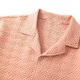 thumbnail image 5 of Camisetas Elvqul Hombre Rosa con Solapa Manga Corta Casuales de Color Sólido, 5 of 8