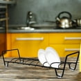 thumbnail image 2 of MLINS  Dish Storage Rack Racks with Drain Board Basket Drainer Drying Dishes Black, 2 of 8