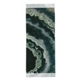 thumbnail image 4 of Women's Fashion Tassel Scarf, Green Vintage Texture Long Shawl, Lightweight and Warm, 4 of 9