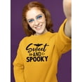 thumbnail image 2 of Sweet And Spooky Sweatshirt Women -Image by Shutterstock, Female Large, 2 of 4
