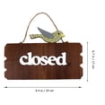 thumbnail image 2 of Panneau de Bienvenue en Bois Double Face Ouvert et Fermé Étiquette de Porte Suspendue, 2 of 8