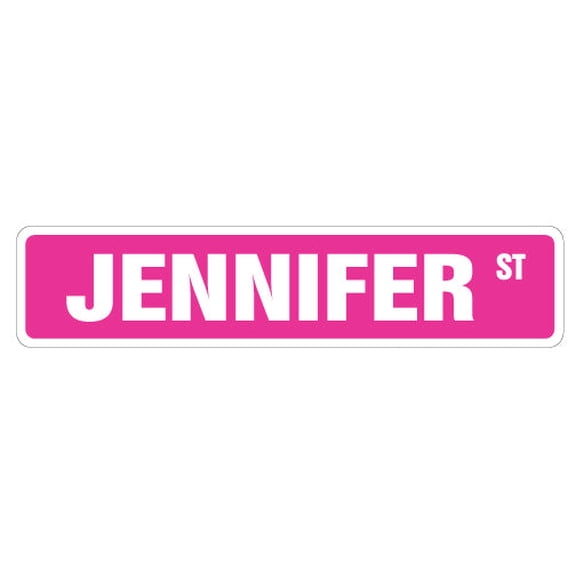 SignMission SS-Jennifer 4 x 18 in. Childrens Name Room Street Sign - Jennifer