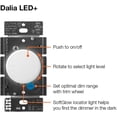 thumbnail image 2 of Lutron 28141 - 120 volt 600-Watt Single-Pole Preset Rotary Dimmer, 2 of 6