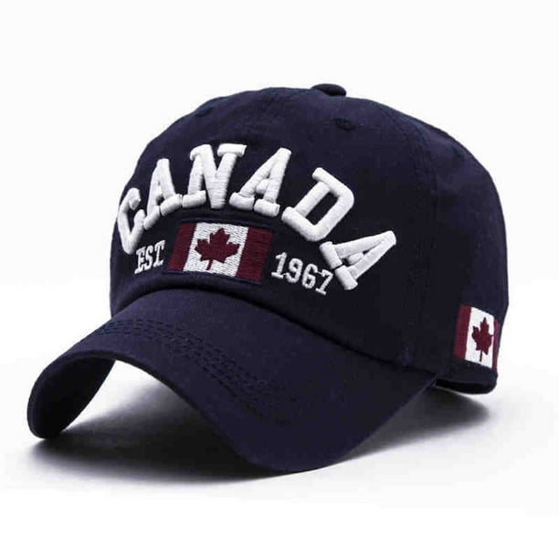 Gorra de béisbol de Canadá, bordado negro, anime para adultos