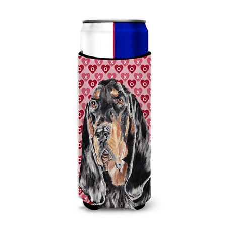 

Caroline s Treasures SC9553MUK Black and Tan Coonhound Hearts and Love Ultra Hugger for slim cans Slim Can multicolor