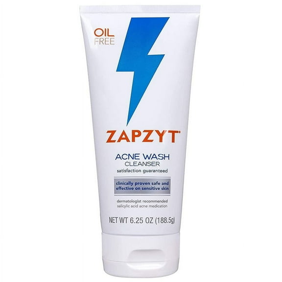ZAPZYT Acne Wash with Salicylic Acid 6.25 Oz Pack of 2