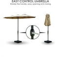 thumbnail image 4 of Kozyard 15ft Patio Umbrella with Base,Large Outdoor Double-Sided Rectangle Umbrella with Crank Handle, Market Umbrella for Poolside Garden Deck Backyard Beach Pools, Blue, 4 of 9