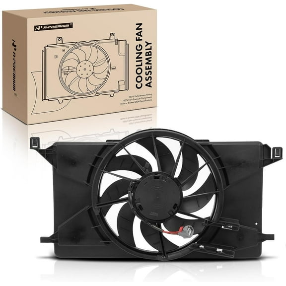 A-Premium Engine Radiator Cooling Fan Assembly Compatible with Select Ford Models - Focus 2012-2018 - Replace# BV6Z8C607K